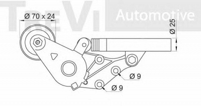 TREVI AUTOMOTIVE ta1244 -  Натяжная планка, поликлиновой ремень
